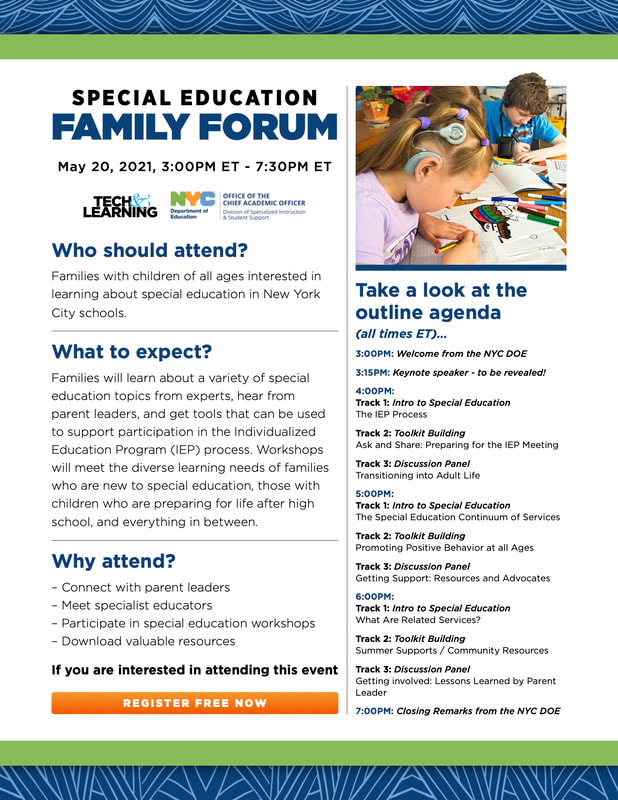 Special Education Family Forum Itinerary